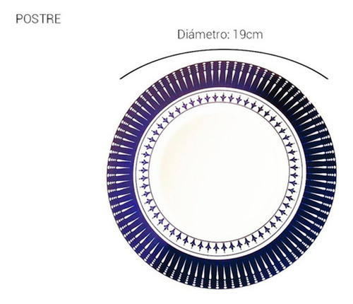 6 Platos De Postre Linea Buzios De Biona 1