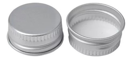 50 Tapas Rosca Aluminio O Plastico 28mm Petaca Jarabe 0