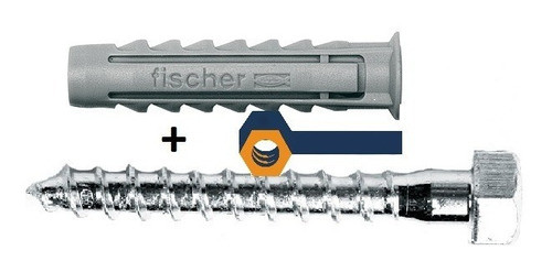 Taco Tarugo +tornillo Tirafondo Fischer Sx12 +5/16x2.1/2 X25 1