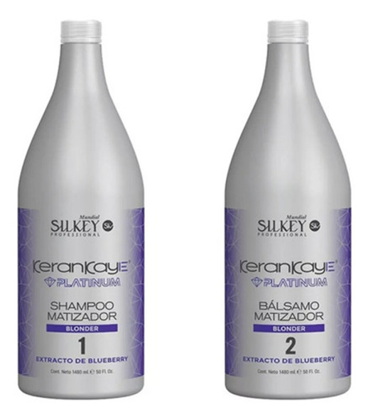 Shampoo + Bálsamo Matizador Silkey Kerankaye Blonder 1480ml 0 Shampoo + Bálsamo Matizador Silkey Kerankaye Blonder 1480ml 0