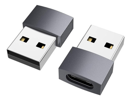 Adaptador Usb-c Hembra A Usb Macho Otg | 2 Piezas / Gris 0