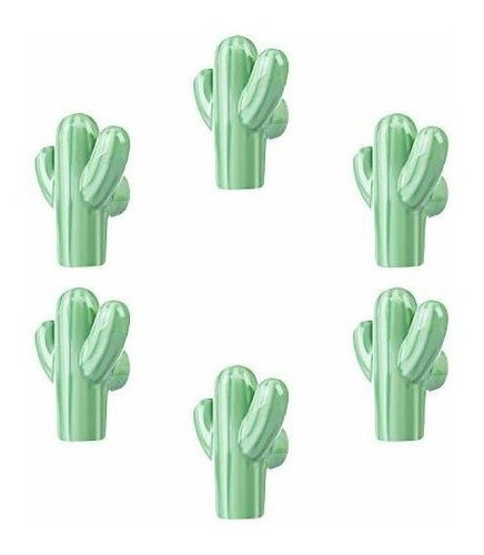 Tiradores De Muebles Cactus De Ceramica X 6 U. / Verde 0