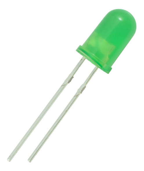 10 Led 5mm Verde Difuso 1
