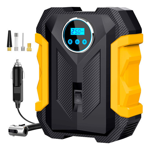 Compresor De Aire Portátil 12v Pantalla Digital Inteligente 0