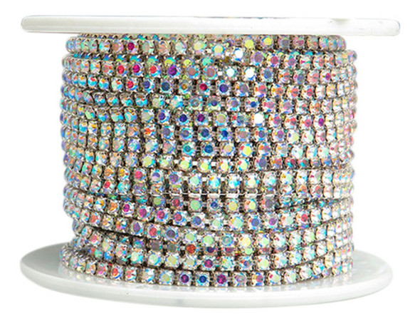 Rollo Strass Tornasolado Junto Ss6 2 Mm X10 Yardas Costura 0