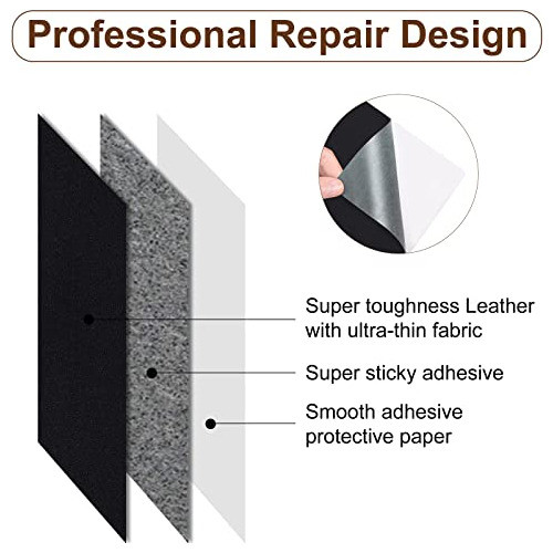 Retazo De Cuero, Parches De Reparacion 10x7.6cm - Beige 1