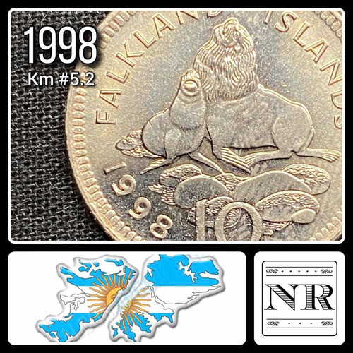 Malvinas - 10 Pence - Año 1998 - Km #5.2 - Foca 0