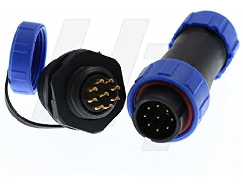 Hangton He17 9 Pin Exterior De Plastico Circular Led Pantal 0