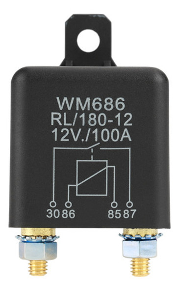 Relé De Partida Resistente Aberto Normal 12v 100a 0