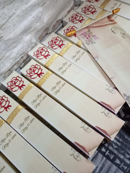 Tarjeta Pergamino Brillante Con Caja Calada X 100 1