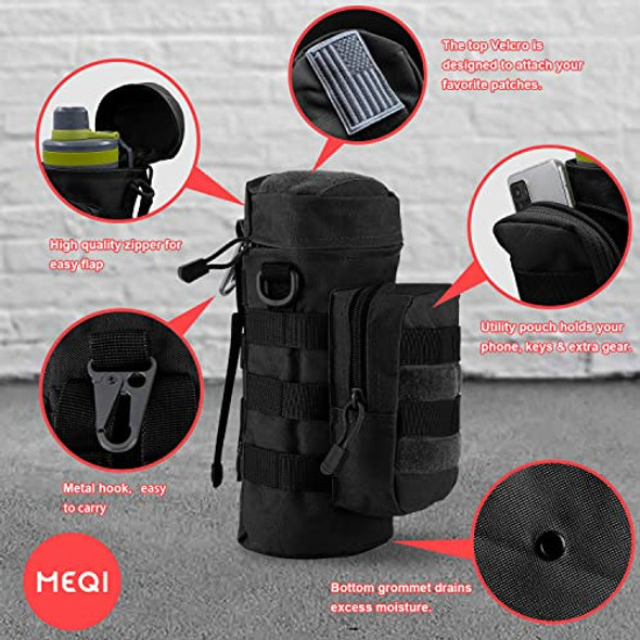 Portabotellas De Agua Para Mochila Para Senderismo Negra 1