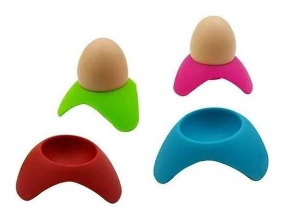 Set X 2 Porta Huevo Hervido Silicona Posa Cocina 0