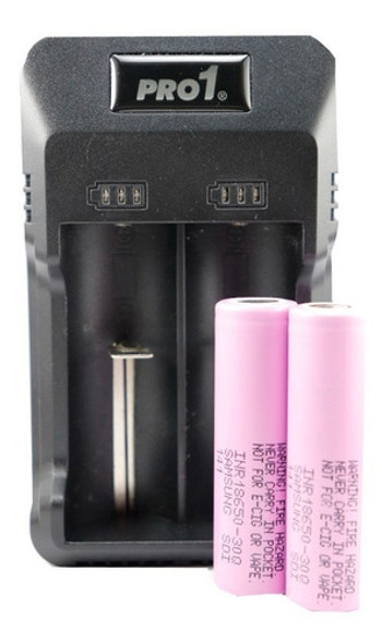 Cargador Multiple Pro1 + 2 Pilas Samsung 18650-30q 1