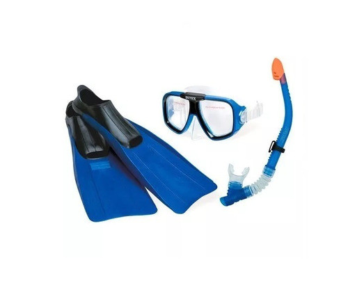 Mascara De Buceo Intex Reef Rider Snorkel Patas De Rana 0