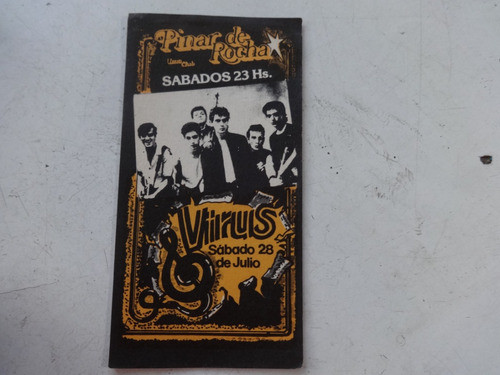 Virus Rock Nacional Tarjeta Boliche Entrada Pinar De Rocha 0