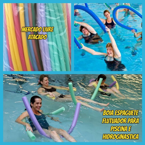 Espaguete Flutuador  Para Piscina Lazer Brincar Kit C/12 1
