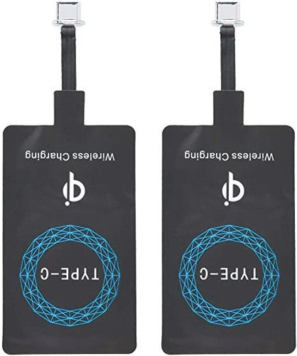 2 Receptores Carga Inalambrica Rapida Para Todo Cel Usb C 0