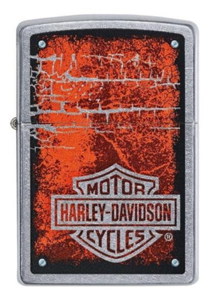 Encendedor Zippo Original Harley Davidson Rojo Y Plateado 0