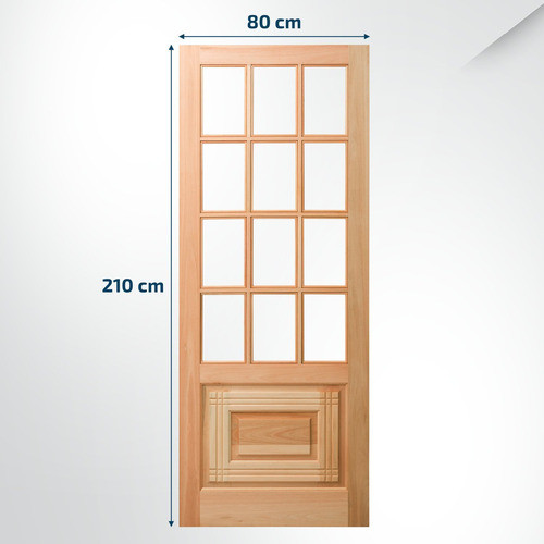 Folha De Porta Maciça 210x80cm Eucalipto Pm11 Oriental Wt 1