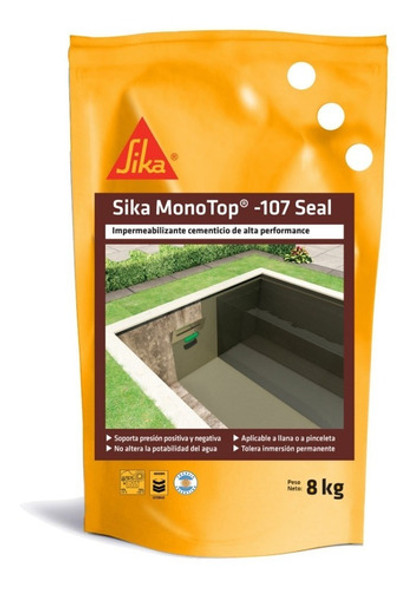 Sika Monotop 107 Impermeabilizante Cementicio X 8kg 0