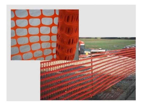 Malla Plastica De Seguridad 1mt. X 50 Mts. - 70*26 - 140 Gr. 1