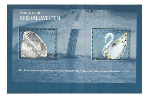 # Mcn # Áustria 2004 - Bloco Mint Com 12 Cristais Swarovski 0