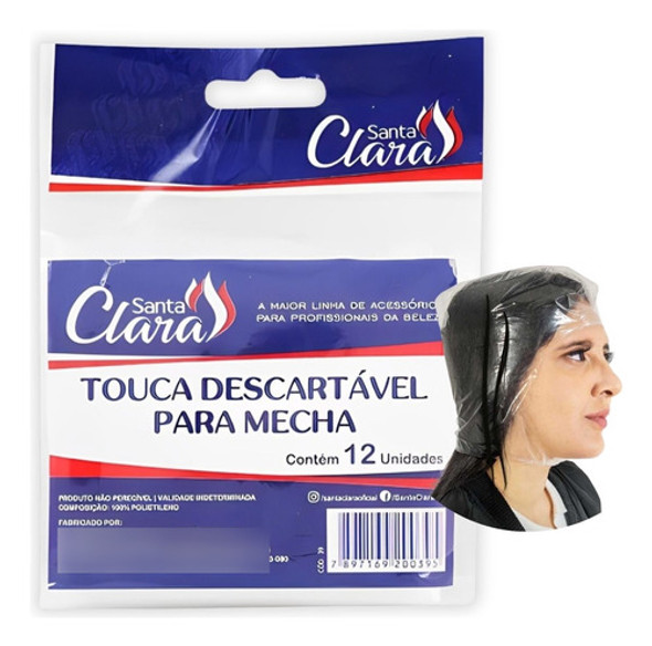 Touca Para Mecha Descartável Santa Clara 12 Und 0