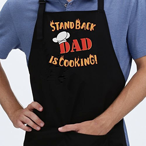 Stand Back Dad Esta Cocinando Bbq Grill Delantal Para Padre 1