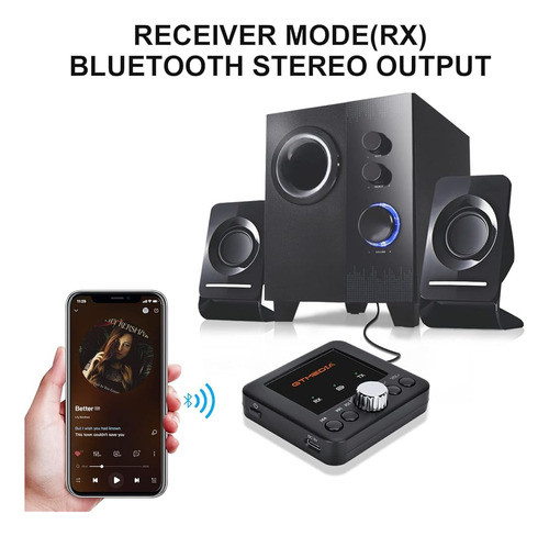 Gt Media Bluetooth Transmisor / Receptor Adaptador De Audio, 1
