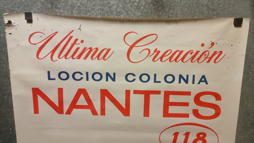 Afiche Publicitario De Loción Colonia Nantes 118 Original 1