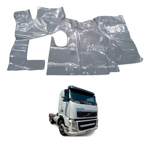 Tapete Vinil Cinza Com Capo S/rec Para Volvo Fh 400 440 Meca 1