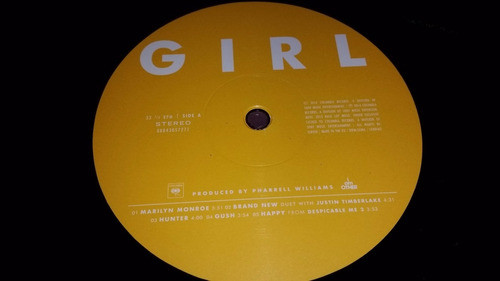 Pharrell Williams Girl Lp Vinilo Impecable Card Insert 2014 1