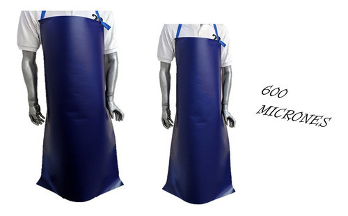 Delantal Pvc 60 Mic Texturado 1.20 X 0.70 Azul  El Mejor 0