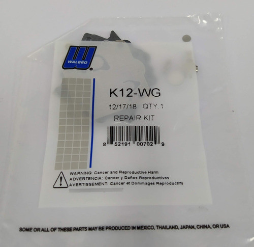 Kit Reparacion Original Walbro K12-wg Wg-8 Vittorazi Polini 0