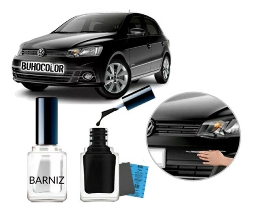 Retoque Fix Negro Universal + Aplicador + Barniz + Pincel 0