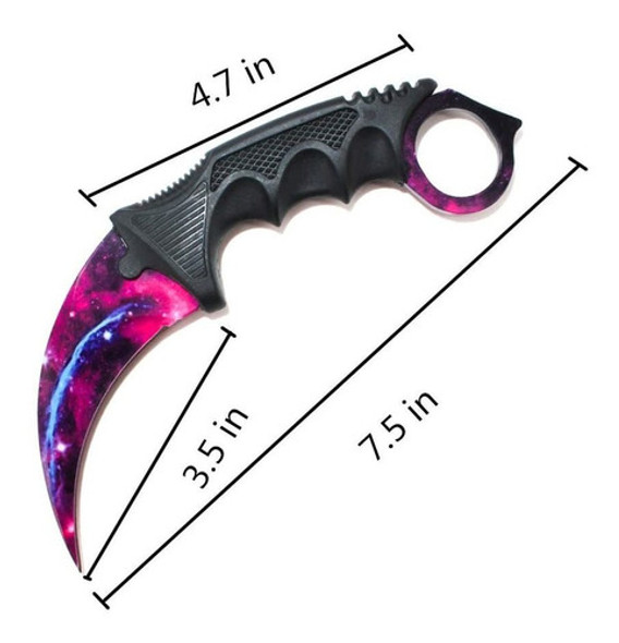Cuchillo Tactico Karambit Wetop Acero Inoxidable Purpura 1