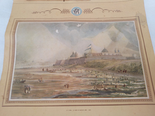 Antiguo Almanaque Ypf 1941 Con Laminas De E. E. Vidal Bs. As 1