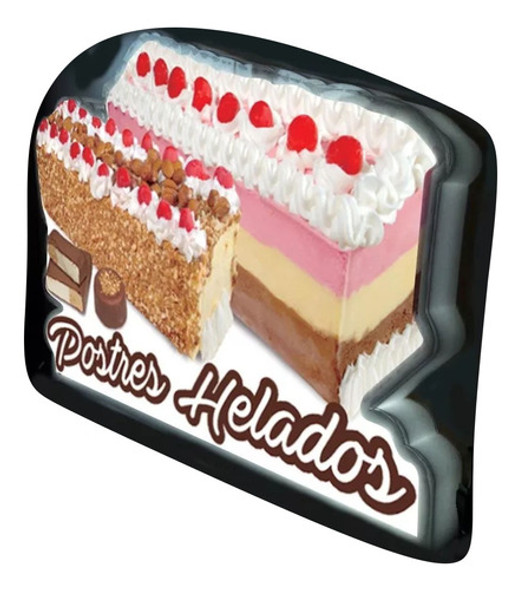 Cartel Corpóreo Postres Helados Polifan Iluminación Led 0
