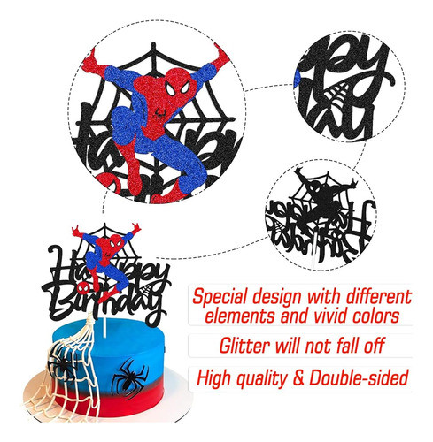Spider Cake Topper Spider Birthday Cake Decoration Spidey Ha 1
