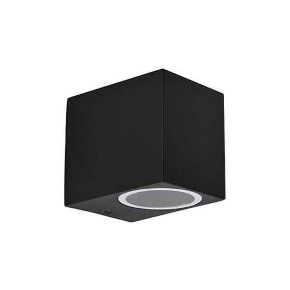 Aplique De Pared Exterior Aluminio Negro Ip45 Gu10 0