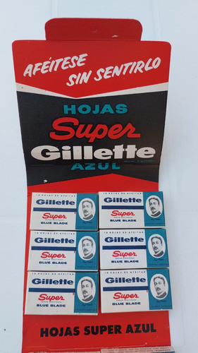 Gillette Blue Blade Hojas De Afeitar Super Azul Inoxidables 1