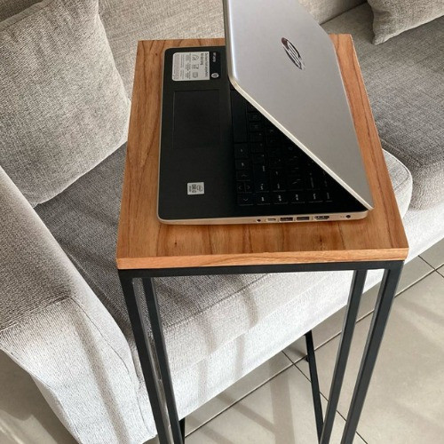 Mesa De Arrime Hierro Madera 0