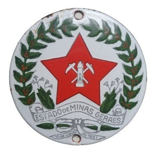 Emblema De Metal - Estado De Minas Gerais 0 Emblema De Metal - Estado De Minas Gerais 0