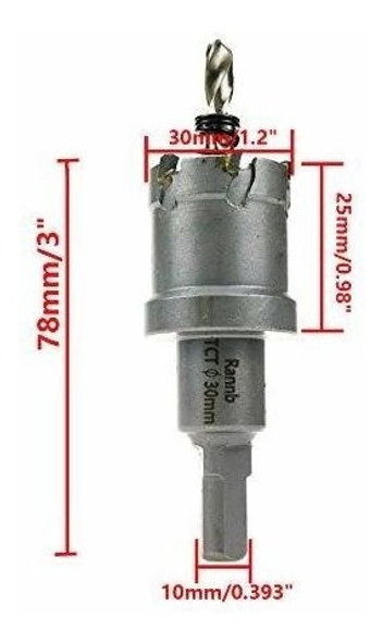 Mecha Copa De Carburo De Tungsteno P/ Acero Inoxidable 30mm 1