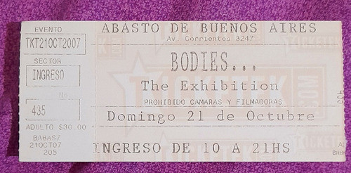 Entrada De Colección Bodies The Exhibition 0