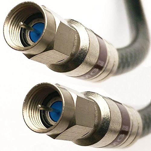 Cable Coaxial Rg-11 Subterraneo Negro De 150 Pies Con Entie 0