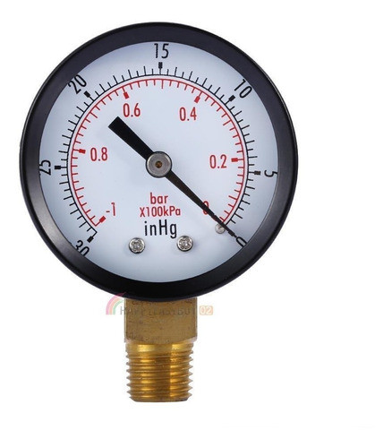 2  Seca Utility Vacío Manómetro Acero Negro 1/4  Npt Inferio 0
