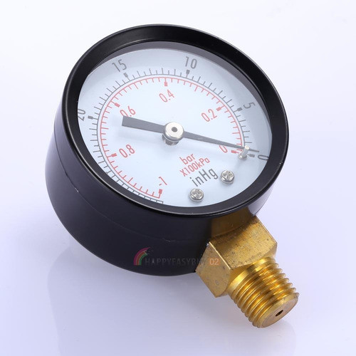 2  Seca Utility Vacío Manómetro Acero Negro 1/4  Npt Inferio 1