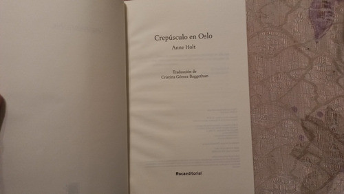 Crepusculo En Oslo - Anne Holt 1