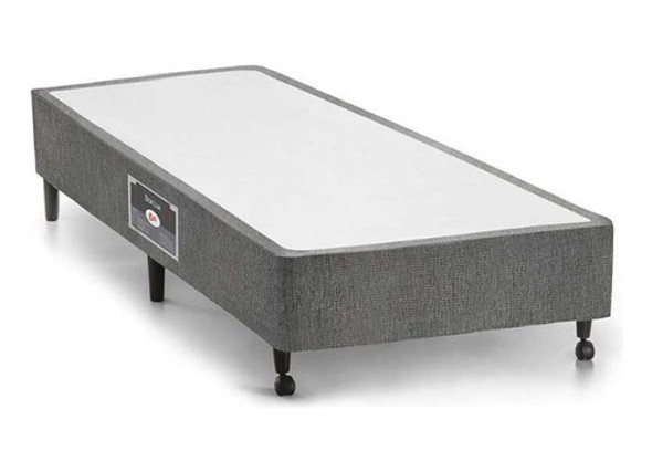 Cama Box Base Solteiro Gold Star Suede Cinza (88x27)castor 0